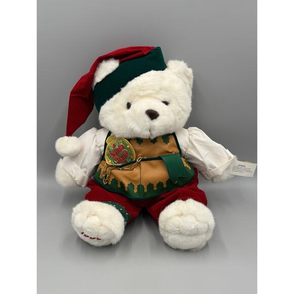Vintage 1995 K-Mart Santa Time Teddy BEAR Christmas Plush 18” Stuffed Animal - Picture 1 of 10